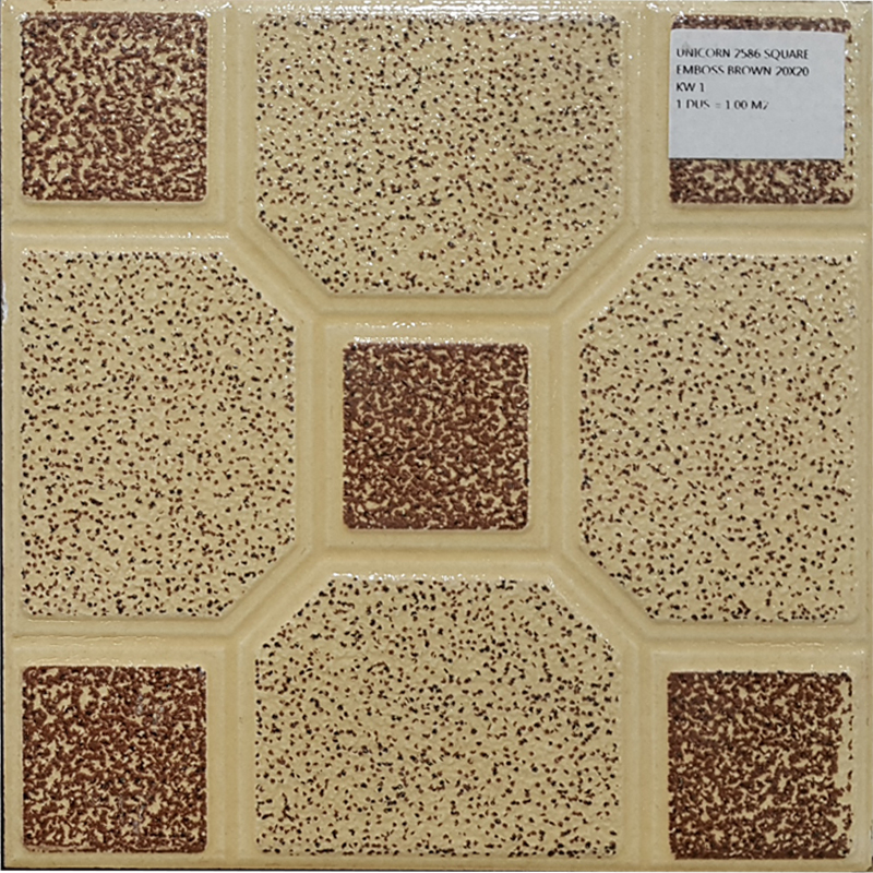 UNICORN/ PEGASUS Unicorn Square Emboss Brown 2586 20x2 - 1